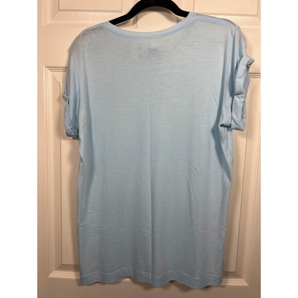 Lululemon Athletica Roll Around Tee Shirt Light Breezy Blue Women's Size 8 / Med - Picture 5 of 6
